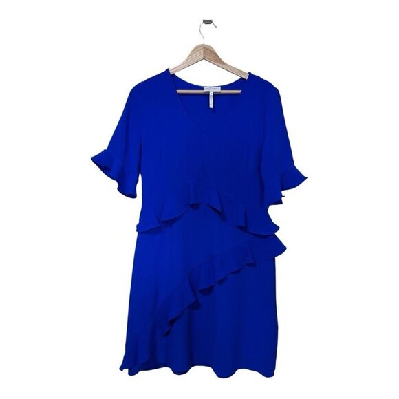 Laundry by Shelli Segal Royal Blue Ruffled Dress size 10 NWOT - Picture 1 of 7